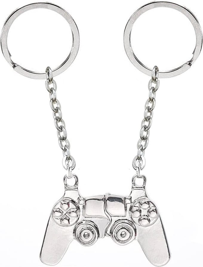 Bixorp Friends Controller BFF Sleutelhanger voor 2 Zilver - Magnetische Sleutel hanger Vriendschap Cadeau