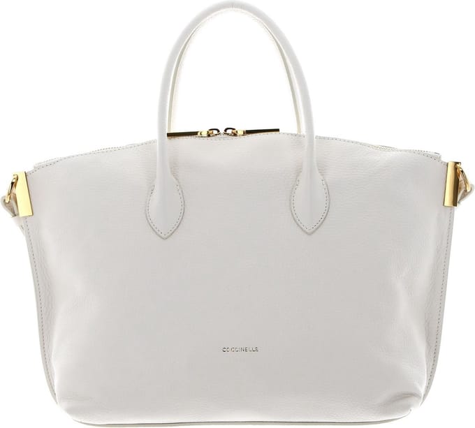 COCCINELLE Leren Handtas Schoudertas Estelle Handbag Coconut Milk Crème
