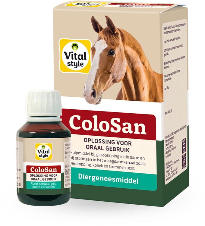 Vitalstyle ColoSan - Paard - Eerste Hulp bij Koliek, Gasophoping & Verstopping - 45 ml