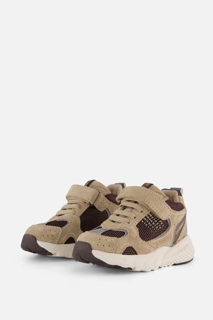 Shoesme Sneakers taupe Suède - Maat 21