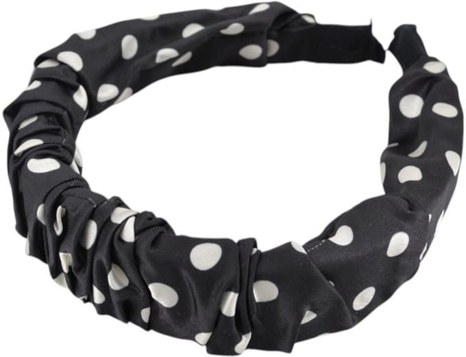 Polkadot - Stippen Diadeem/Haarband - Zwart | Polyester