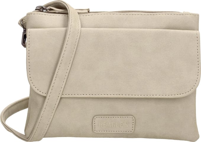 Beagles Ronda Crossbody Schoudertas met leuke flap - Lichtgrijs