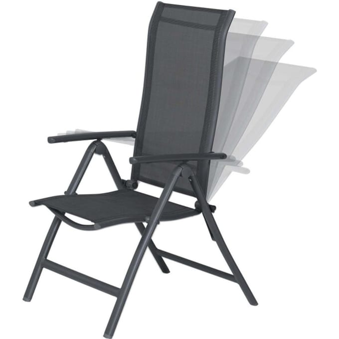 Garden Impressions Limone verstelbare fauteuil carbon black antraciet