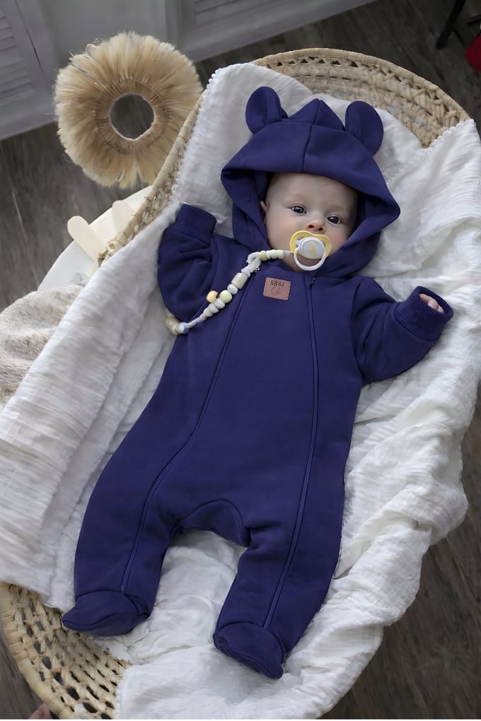 Dartomik - Baby Jumpsuit - 74 - Voorjaar - Herfst - Blauw