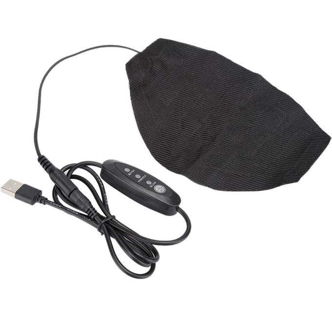 USB Draagbaar Elektrisch Verwarmingsdoek Wasbaar Verstelbaar Warm Houdend Nekverwarming Pad black