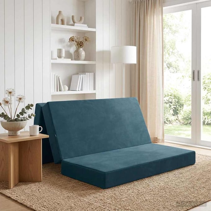 vidaXL - Vouwbare - Sofa - Bed - 140 - x - 67 - x - 45 - cm - Blauw