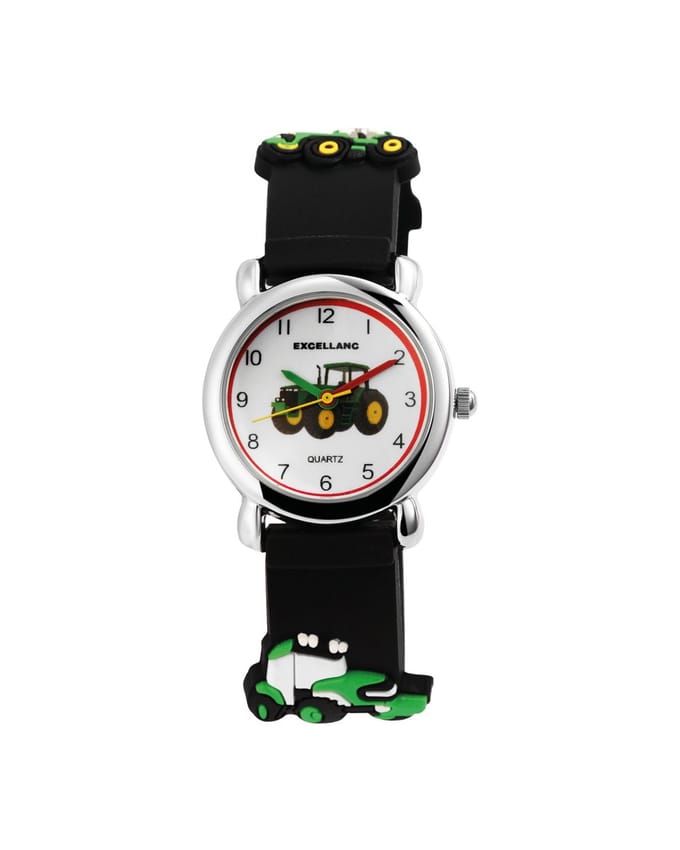 EXCELLANC Excellanc kinderhorloge zilverkleurig, Mineralglas