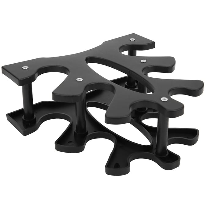 Support pour haltères d'entraînement à domicile en forme d'arbre, support à 3 niveaux pour ranger et organiser les poids black
