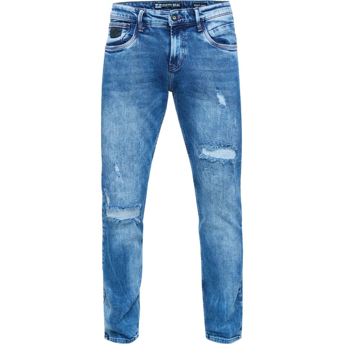 Jeansbroek "TORI" slim fit destroyed denim