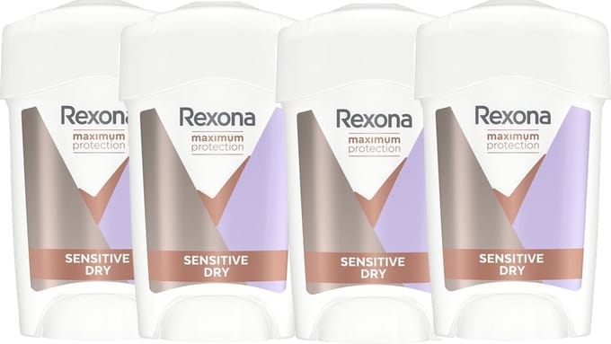 Rexona Maximum Protection - Deodorant - Stick - Sensitive Dry - 45ml x 4