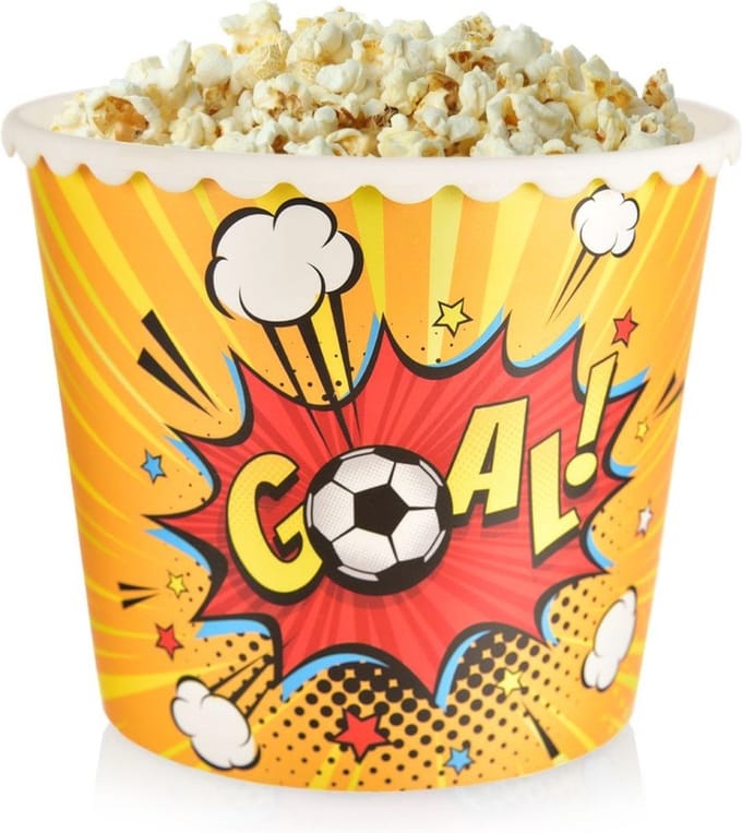 Popcorn en Chips Bak 2,3 l - Bak - Box - Popcornemmer - Popcornzakjes - Schaal