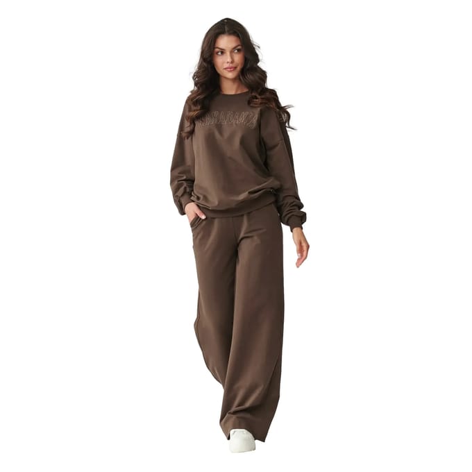 Sweatshirt en broekset voor dames Makadamia