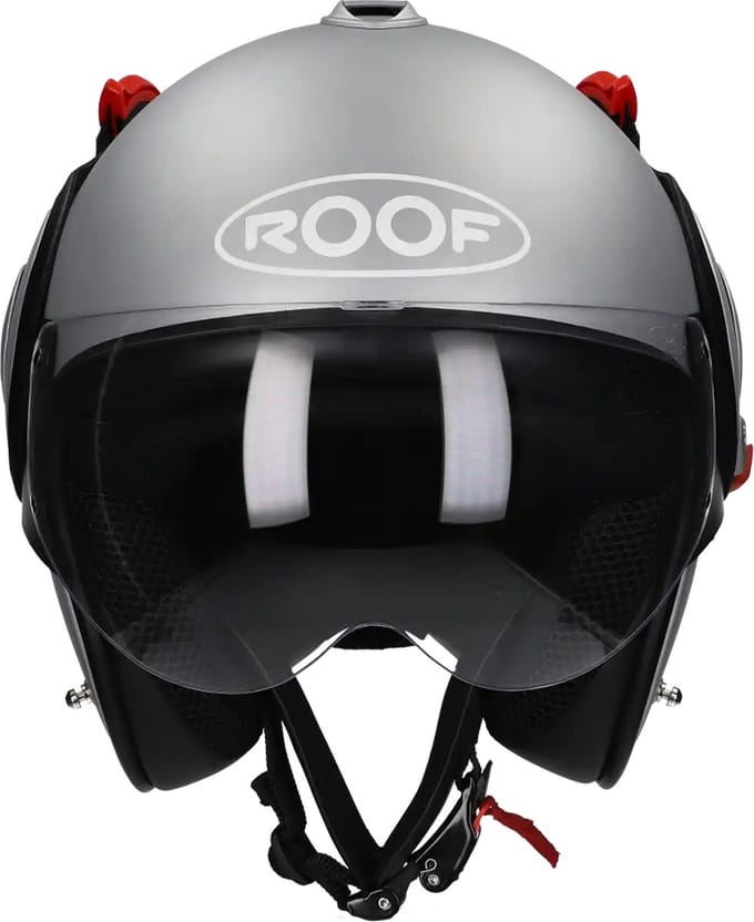 Roof Boxer V8 Alpha Silverwhite - Systeemhelm - Maat L - Boxer helm - Motorhelm - ECE 22-06 gekeurd
