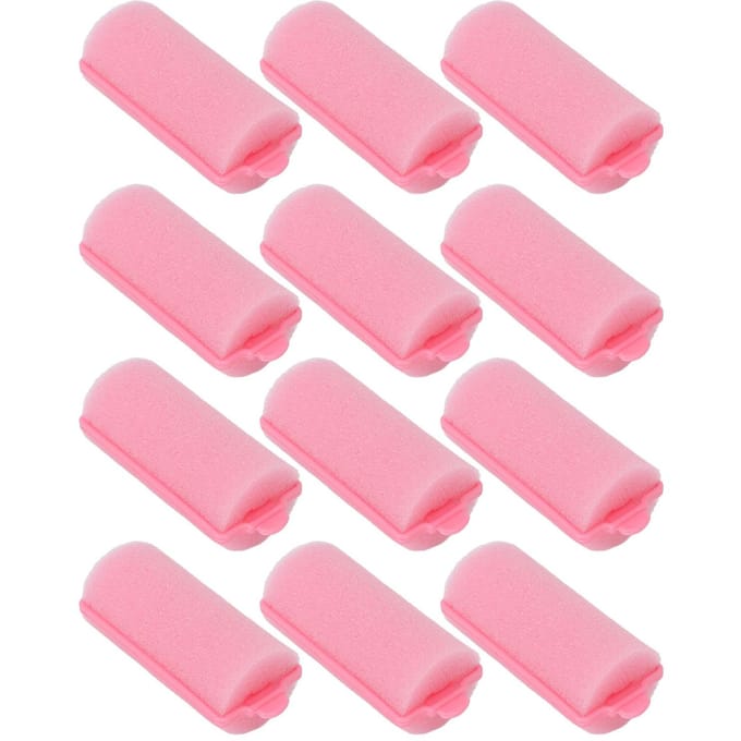 12 stuks Schuim Spons Haarroller Professioneel Thuis Salon Draagbaar Zacht Haar Kruller Styling Tool wit