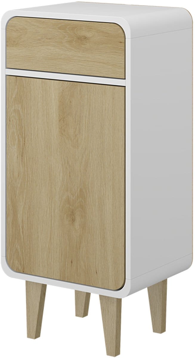 Vicco Arla Midikast – 40 x 81 cm Wit/eiken