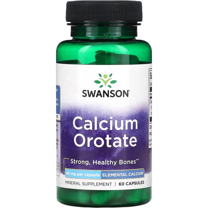 Orotate de calcium, 85 mg, 60 capsules