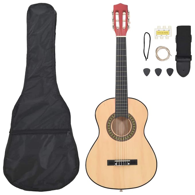 Ensemble de guitare classique 8 pièces pour enfants et débutants Taille 1/2 (34 )