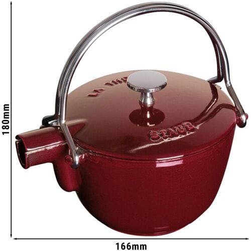 STAUB SPECIALITIES - Theepot - 1,1 liter - Gietijzer - Grenadine rood