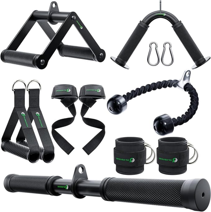 Kabel Machine Accessoires - Home Gym Set - Kracht Training - Complete Set - 3.58 kg - Zwart