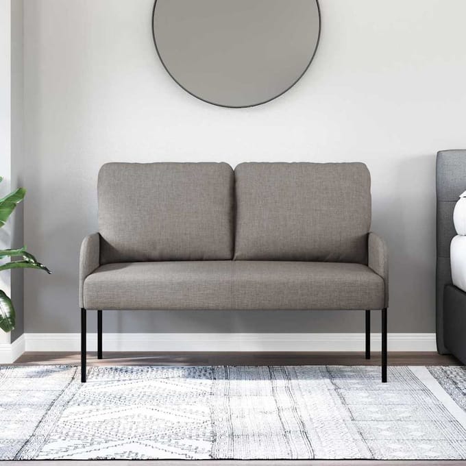 vidaXL - Banken - Taupe - 115 - x - 56 - x - 80 - cm - Multiplex