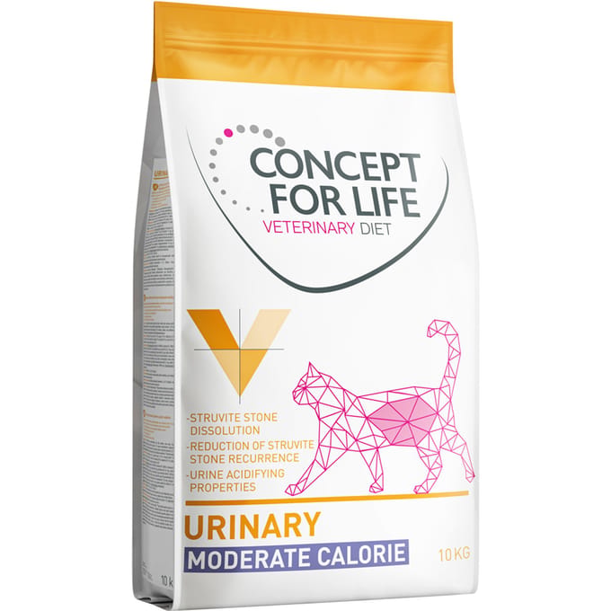 10 kg Concept for Life Veterinary Diet Urinary Moderate Calorie kattenvoer droog