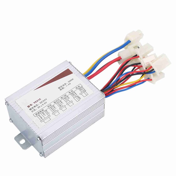 Boîte de contrôle de moteur brossé 24V 500W, pour vélo électrique, Scooter, vélo électrique white