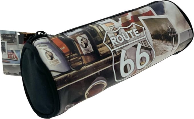 Route 66 schooletui pennenzak tekenetui - 24 x 8 cm