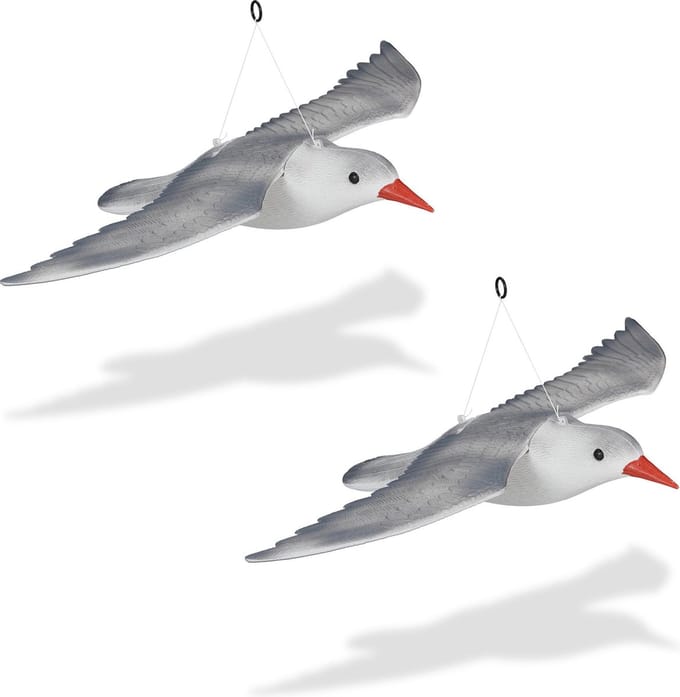 2x duivenverjager meeuw - vogelverjager - vogelverschrikker - duivenverschikker
