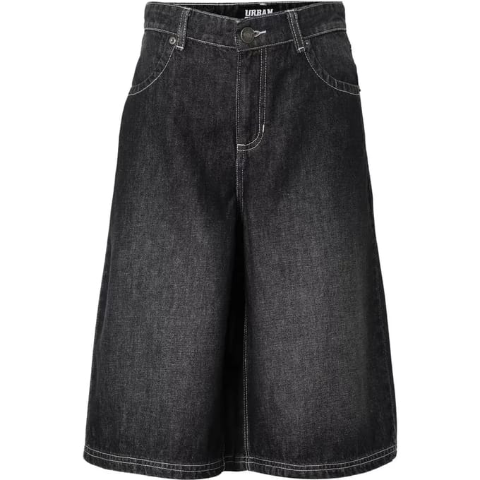 Urban Classics - Denim Bermuda Korte broek - Taille, 26 inch - Zwart