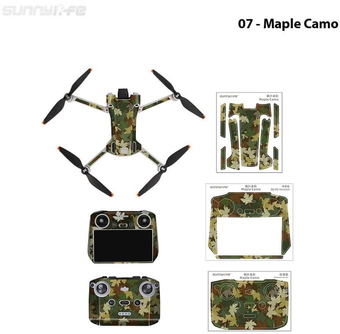 Protective Skin - 07 - Maple Camo voor DJI Mini 3 Pro + RC-N1