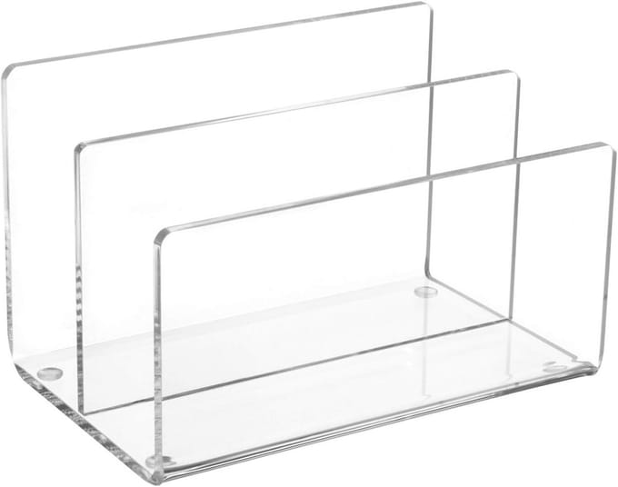 Acryl Kaarthouder - Elegante Bureau Organizer voor Notities en Documenten
