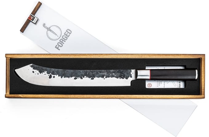 Forged Sebra Slagersmes 25,5cm - Sebrahout - In Houten Giftbox