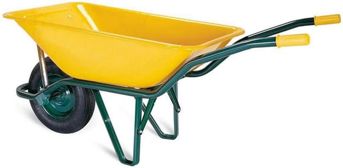 Hoge kwaliteit 90 liter Kruiwagen - Gele kleur