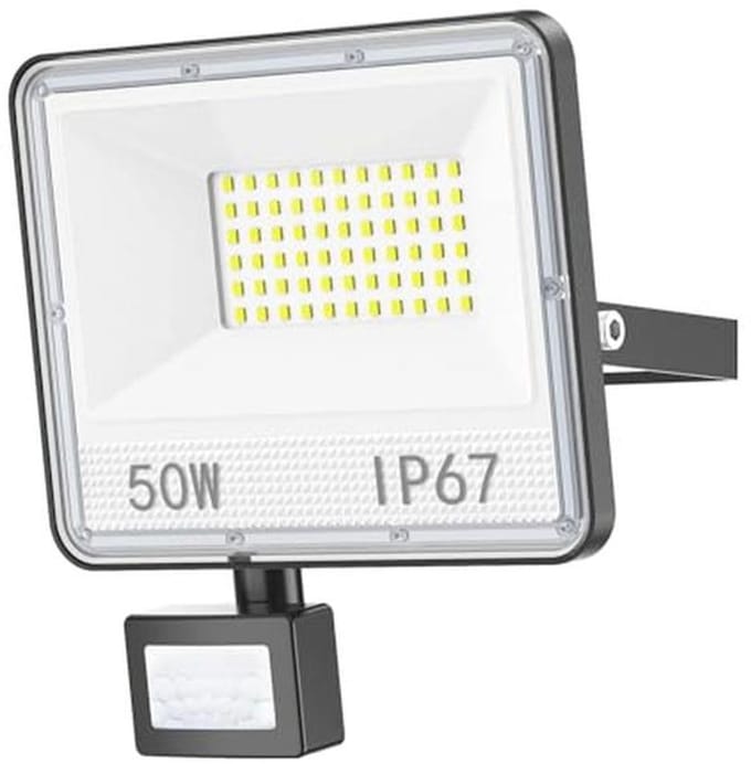 50W LED Schijnwerper met Bewegingssensor voor Buiten - Waterdicht en Draaibaar