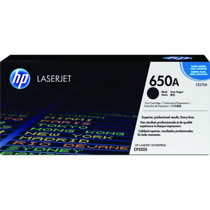 HP 650A / CE270A - Zwart Laser Toner - Lasertoner Zwart