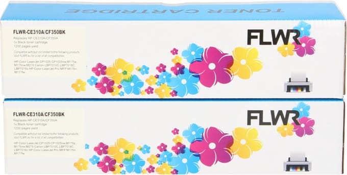 FLWR - Toners / HP 126A twinpack / zwart / Geschikt voor HP