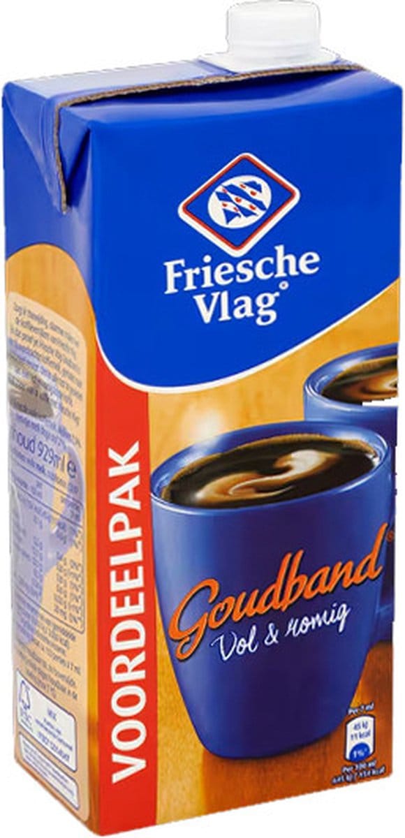 Friesche Vlag Goudband Koffiemelk - 6 x 930 ml