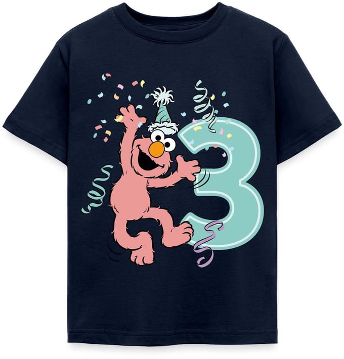 Sesamstraat Elmo Verjaardag 3 Jaar Cadeau T-Shirt Kinderen