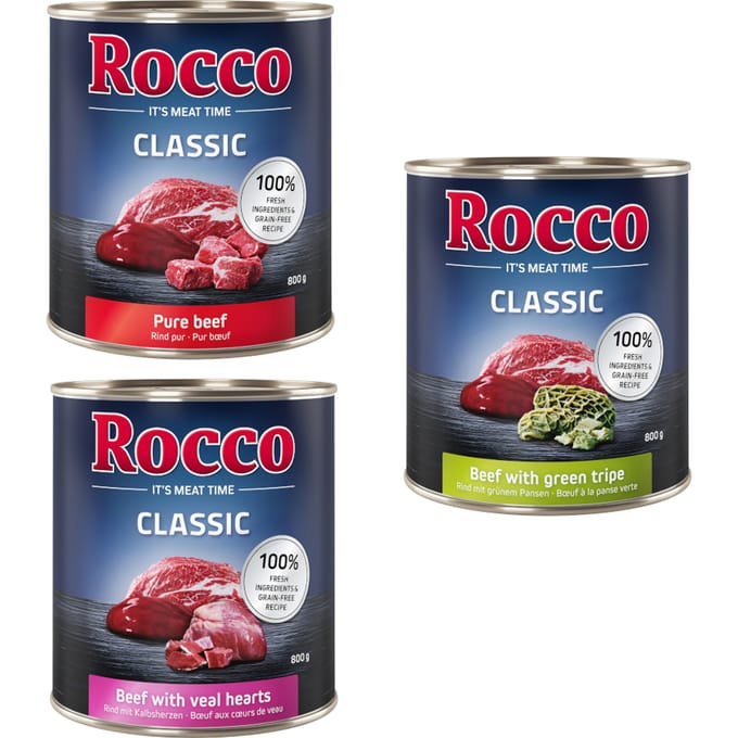 6x800g Rund-Mix Rocco Classic Hondenvoer