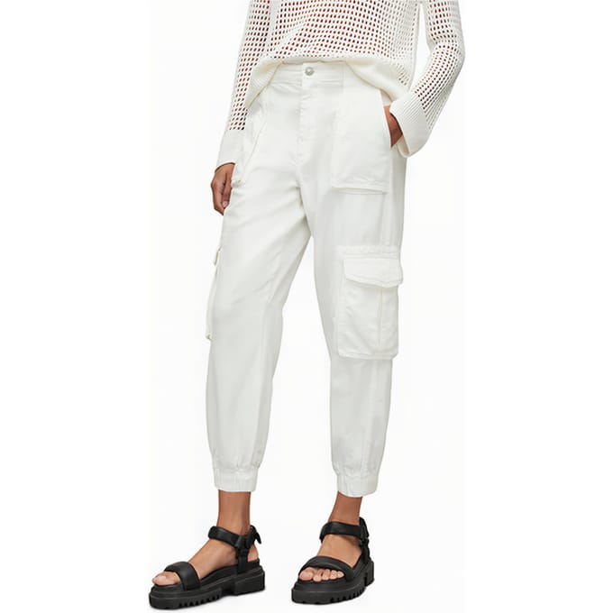 AllSaints Frieda Denim Trouser Off White Taglia: W30 | Pantaloni cargo Outlet | Donna | Blu
