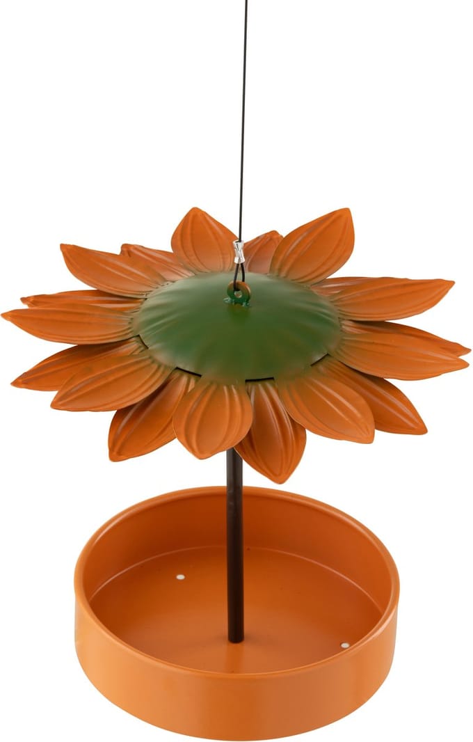 J-Line vogelhuisje - metaal - oranje
