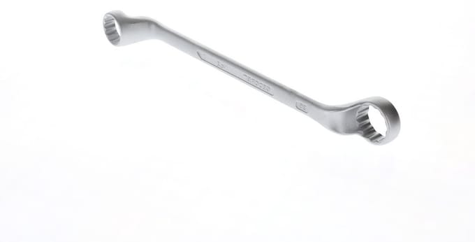 Dubbele Ringsleutel - Kromme Sleutel - Schroeven Aandraaien - UD Profiel - 400 mm - Mat Chroom