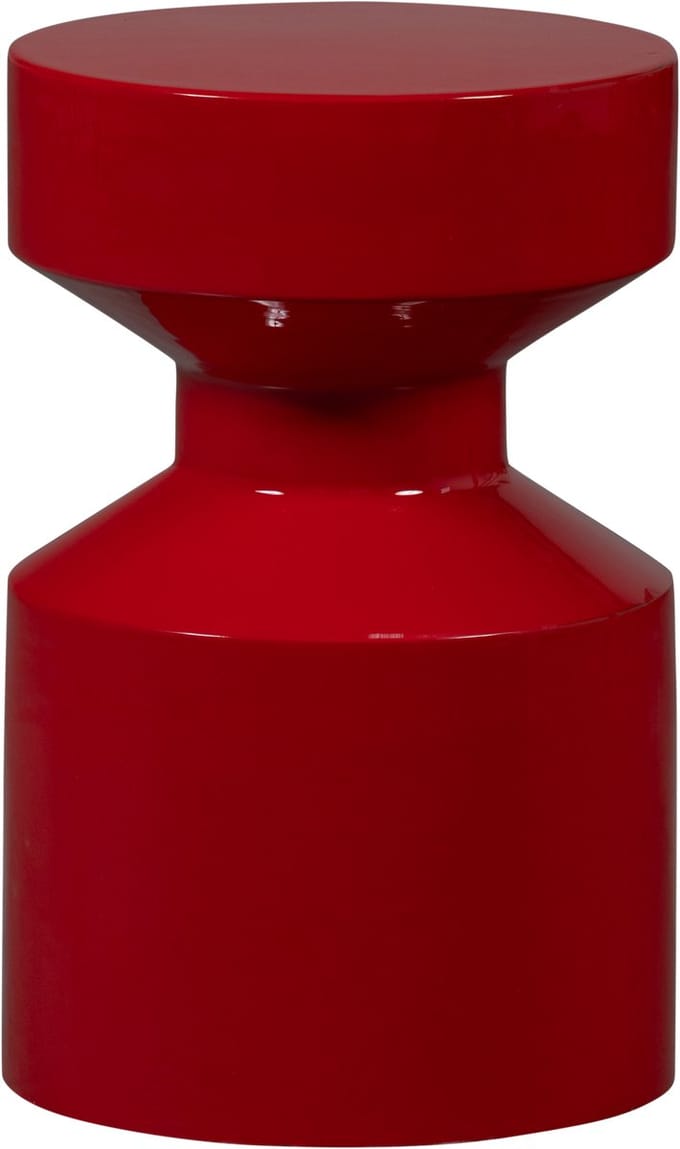 WOOOD Ferry Bijzettafel - Metaal - Rood - 47x30x30
