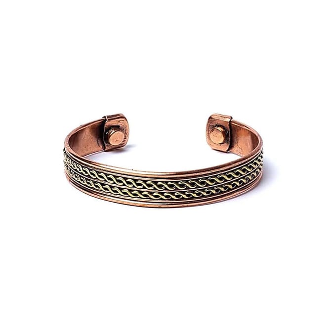 Yogi & Yogini - Armband - koper - double helix - magnetisch
