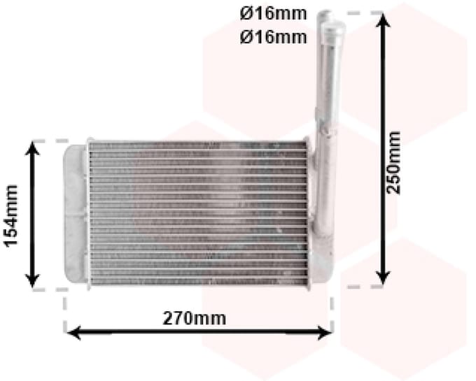 Van Wezel - KACHEL RADIATEUR VOOR FORD TRANSIT 1978-1986 1655910