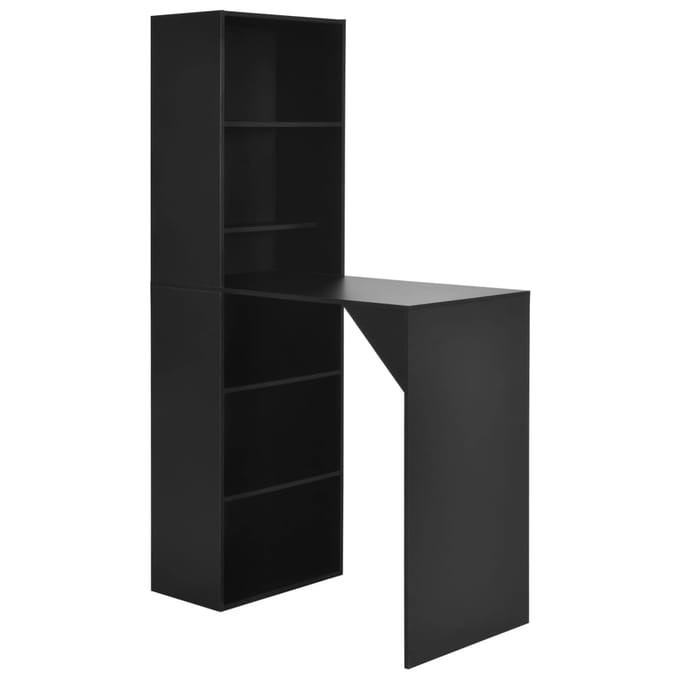 vidaXL - Bartafel - met - kast - 115x59x200 - cm - zwart