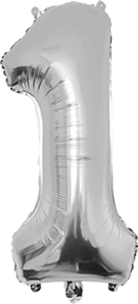 Foil Balloon 40 cm- no.1 Silver
