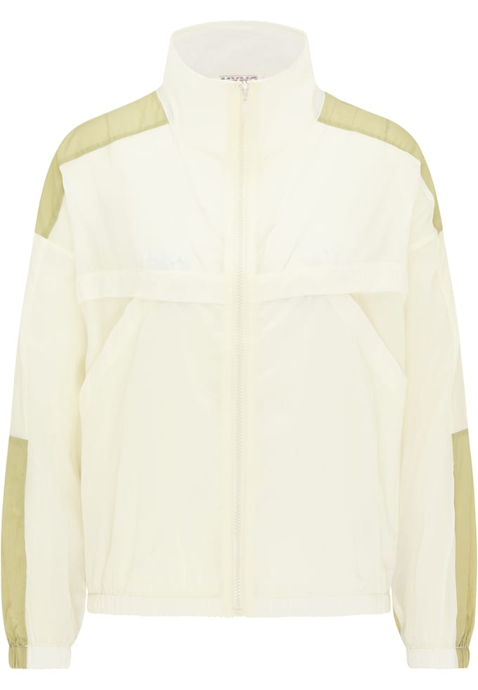 Mymo Windbreaker Dames olijf wol wit
