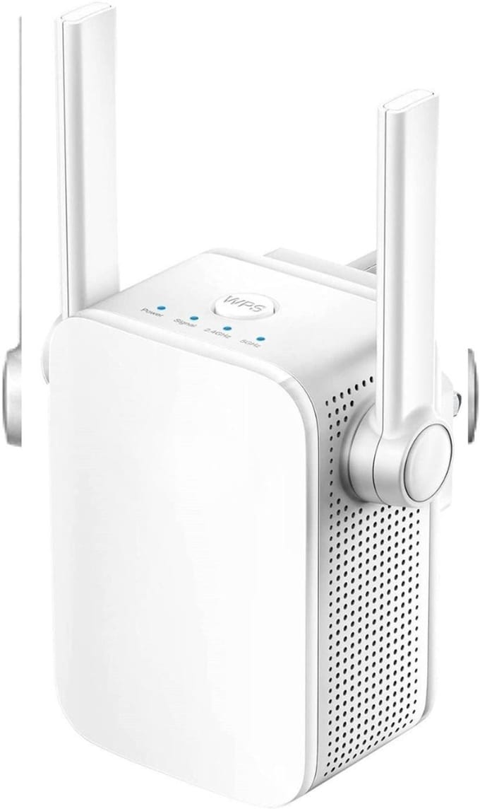 SCH® WIFI Versterker Stopcontact - WIFI Versterker - Wit - ‎8cm x 8cm x 8cm
