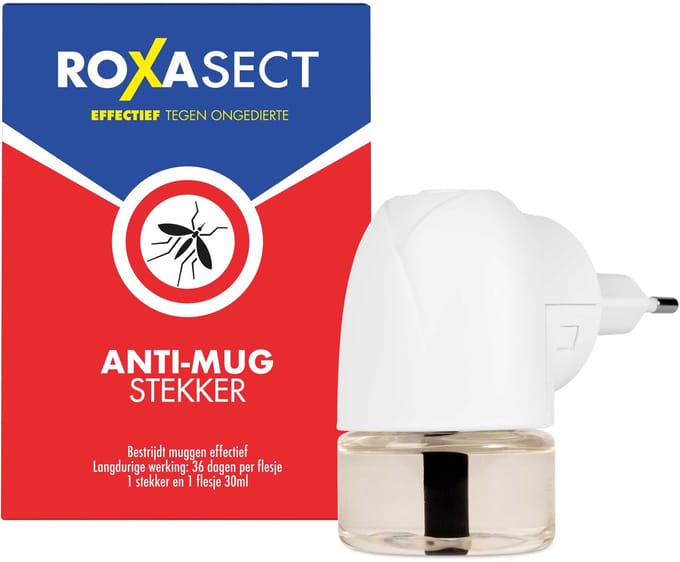 Roxasect Muggenstekker - Anti-Muggen Stekker - Startverpakking - 36 nachten bescherming - 1 stuks